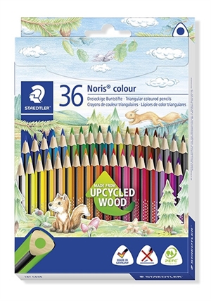 Staedtler Colored Pencil Noris Upcycled Wood triangular (36)